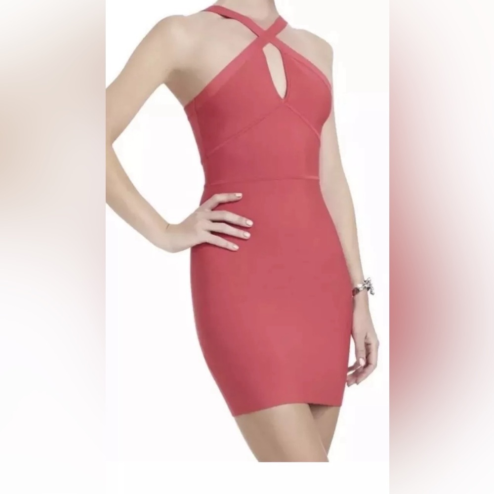 BCBGMAXAZRIA Martha Cross Strap Dress XXS
